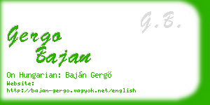 gergo bajan business card