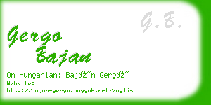 gergo bajan business card